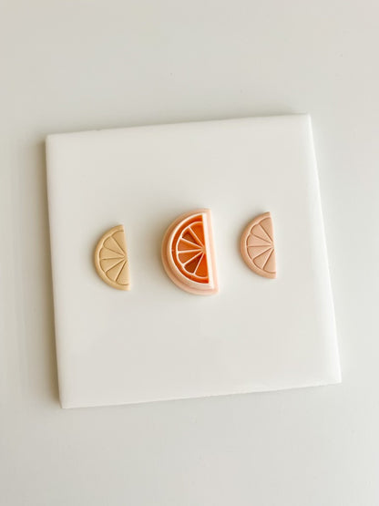 Half Orange Clay Cutter | Half Orange Polymer Clay Cutter for DIY Citrus Earrings Fruit-Themed Jewelry and Handmade Fresh Accessories