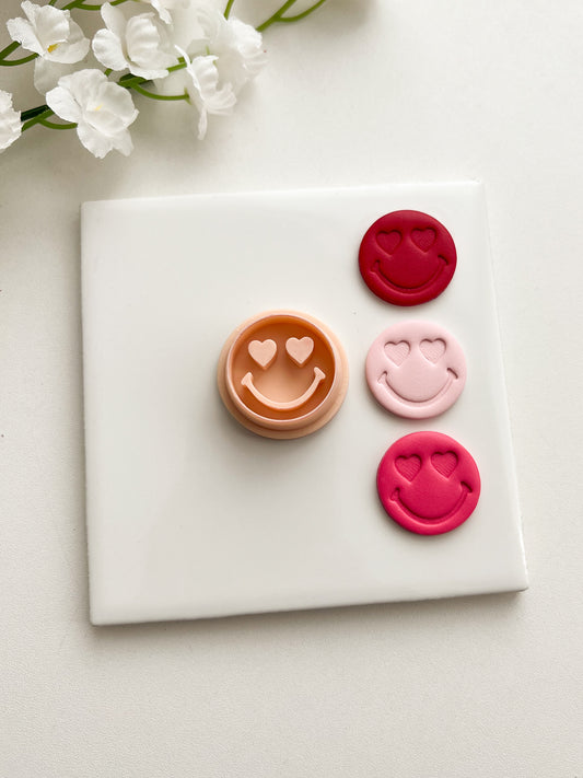 Heart Smiley Clay Cutter | Heart Smiley Polymer Clay Cutter for DIY Valentine Earrings Cute Love-Themed Jewelry and Handmade Fun Accessories