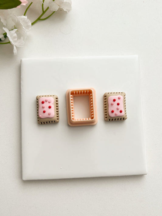 Poptart Clay Cutter | Poptart Polymer Clay Cutter for DIY Breakfast Earrings Food-Themed Jewelry and Handmade Cute Accessories