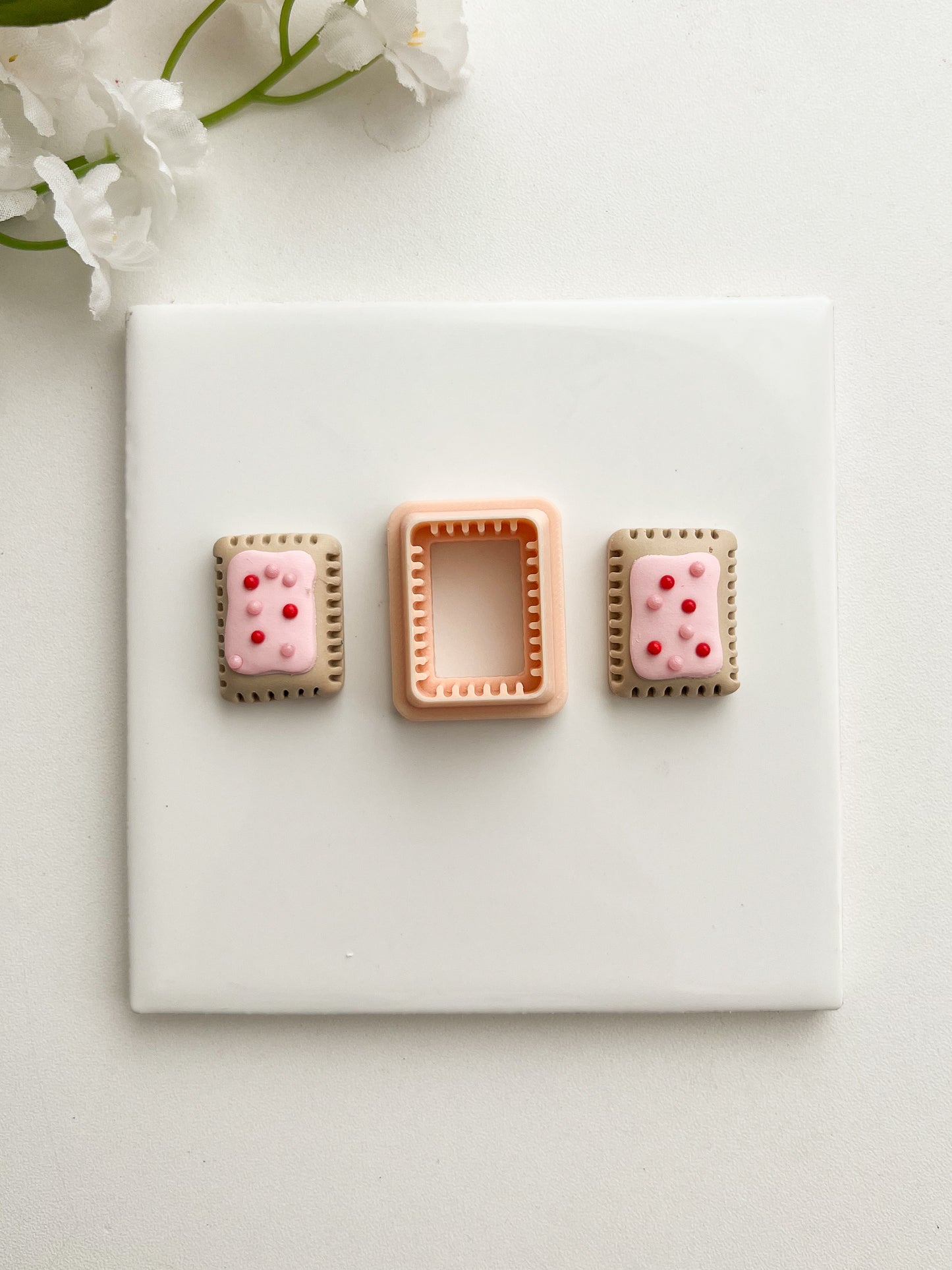 Poptart Clay Cutter | Poptart Polymer Clay Cutter for DIY Breakfast Earrings Food-Themed Jewelry and Handmade Cute Accessories