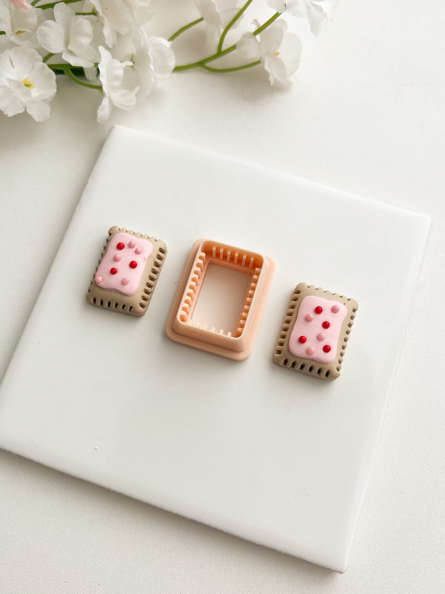 Poptart Clay Cutter | Poptart Polymer Clay Cutter for DIY Breakfast Earrings Food-Themed Jewelry and Handmade Cute Accessories