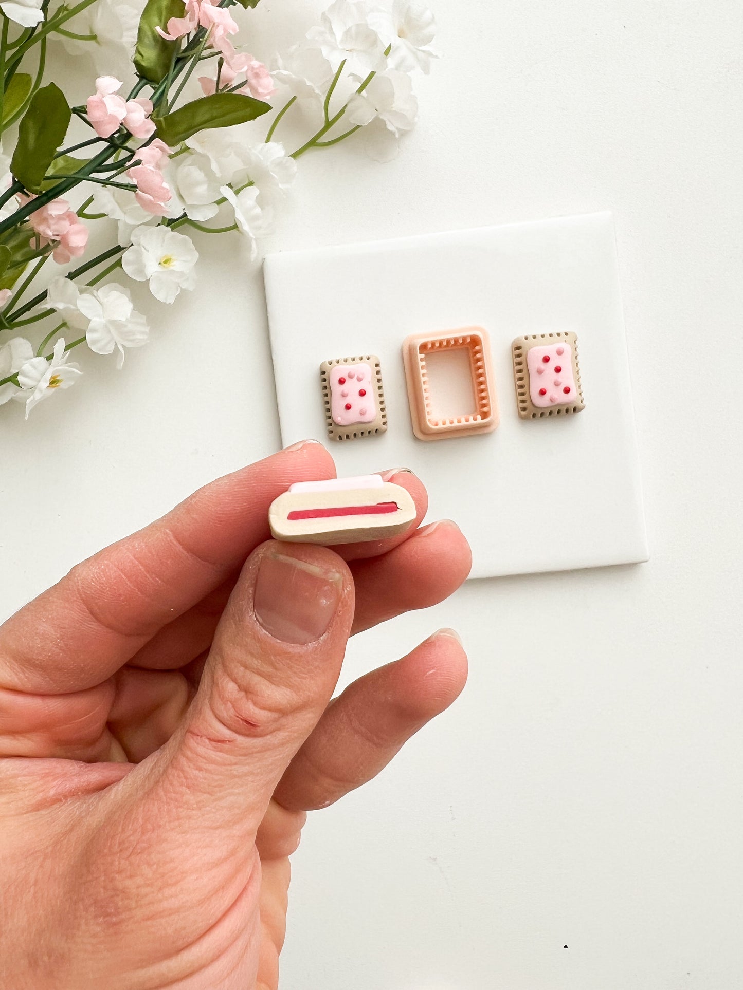 Poptart Clay Cutter | Poptart Polymer Clay Cutter for DIY Breakfast Earrings Food-Themed Jewelry and Handmade Cute Accessories