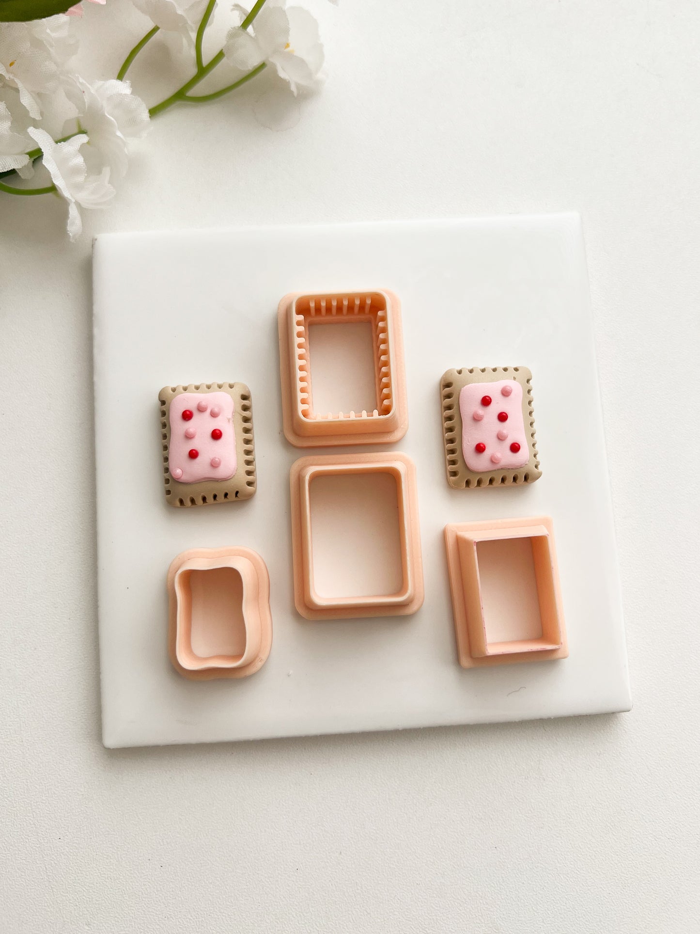 Poptart Clay Cutter | Poptart Polymer Clay Cutter for DIY Breakfast Earrings Food-Themed Jewelry and Handmade Cute Accessories
