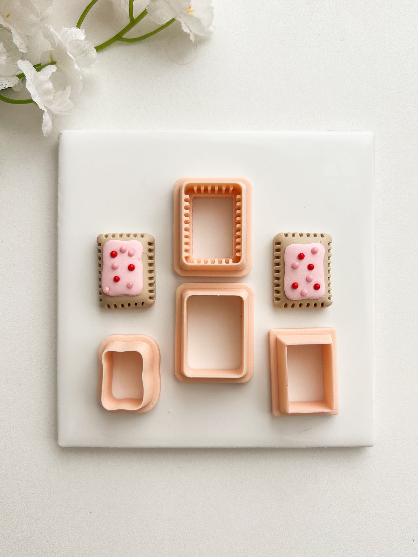 Poptart Clay Cutter | Poptart Polymer Clay Cutter for DIY Breakfast Earrings Food-Themed Jewelry and Handmade Cute Accessories