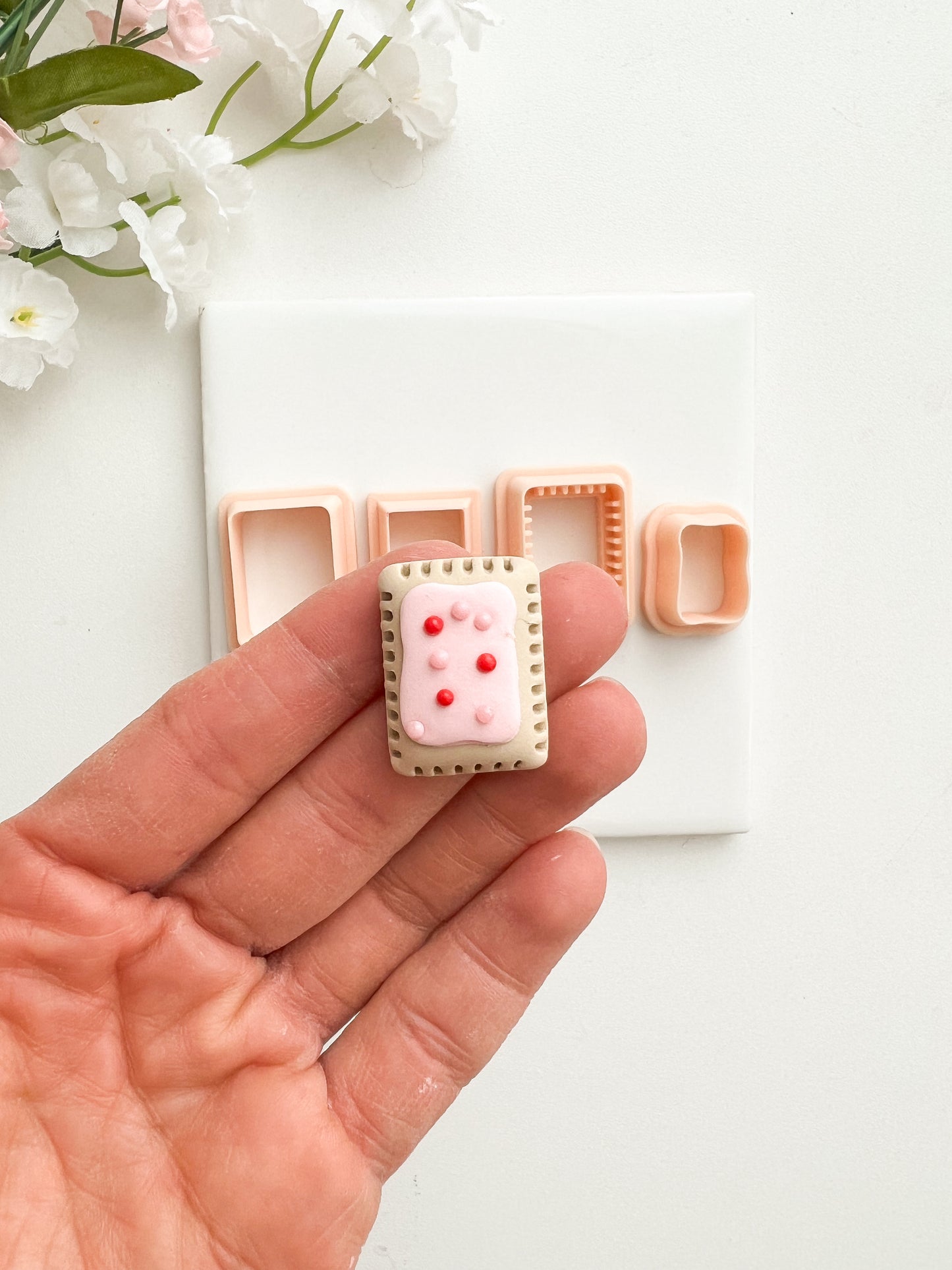 Poptart Clay Cutter | Poptart Polymer Clay Cutter for DIY Breakfast Earrings Food-Themed Jewelry and Handmade Cute Accessories