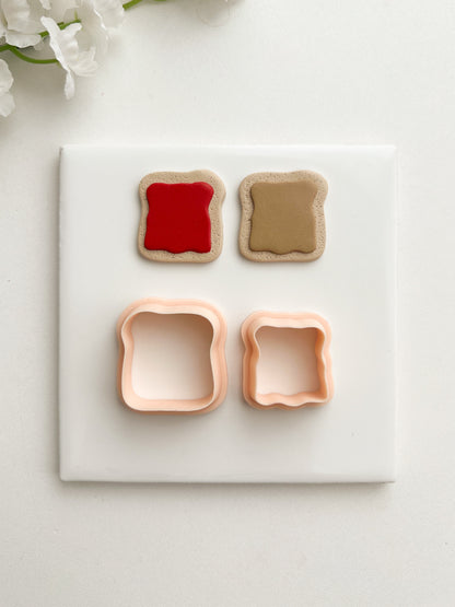 Toast Clay Cutter | Toast Polymer Clay Cutter for DIY Breakfast Earrings Food-Themed Jewelry and Handmade Whimsical Accessories