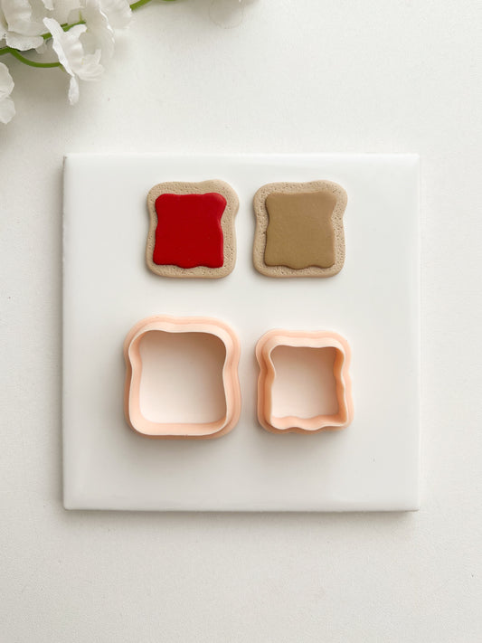 Toast Clay Cutter | Toast Polymer Clay Cutter for DIY Breakfast Earrings Food-Themed Jewelry and Handmade Whimsical Accessories