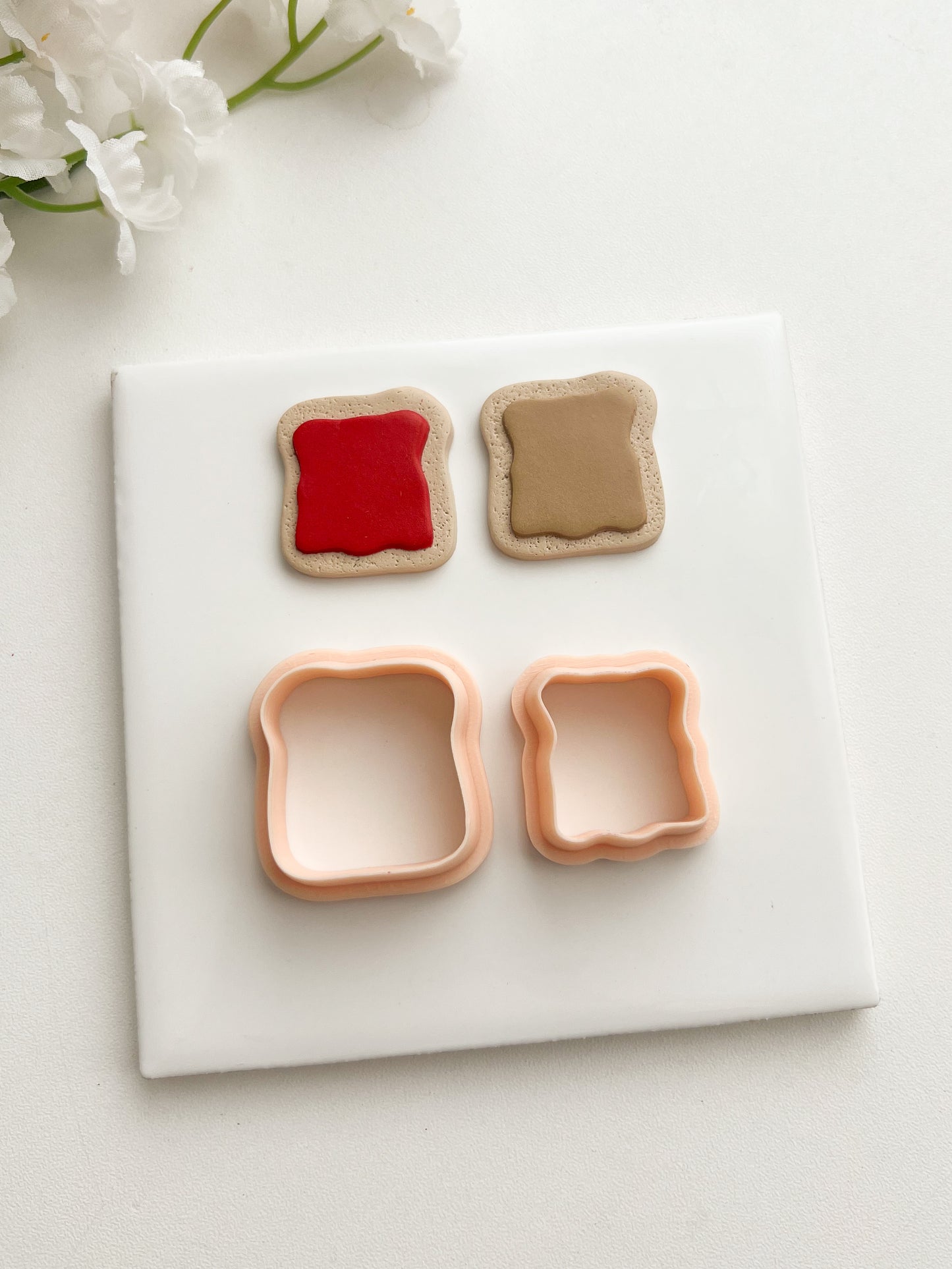 Toast Clay Cutter | Toast Polymer Clay Cutter for DIY Breakfast Earrings Food-Themed Jewelry and Handmade Whimsical Accessories