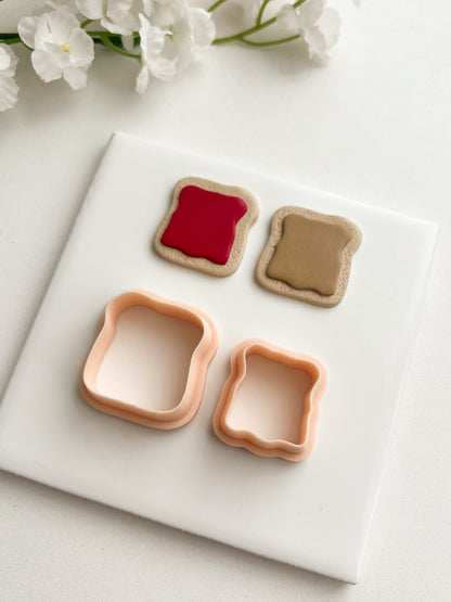 Toast Clay Cutter | Toast Polymer Clay Cutter for DIY Breakfast Earrings Food-Themed Jewelry and Handmade Whimsical Accessories