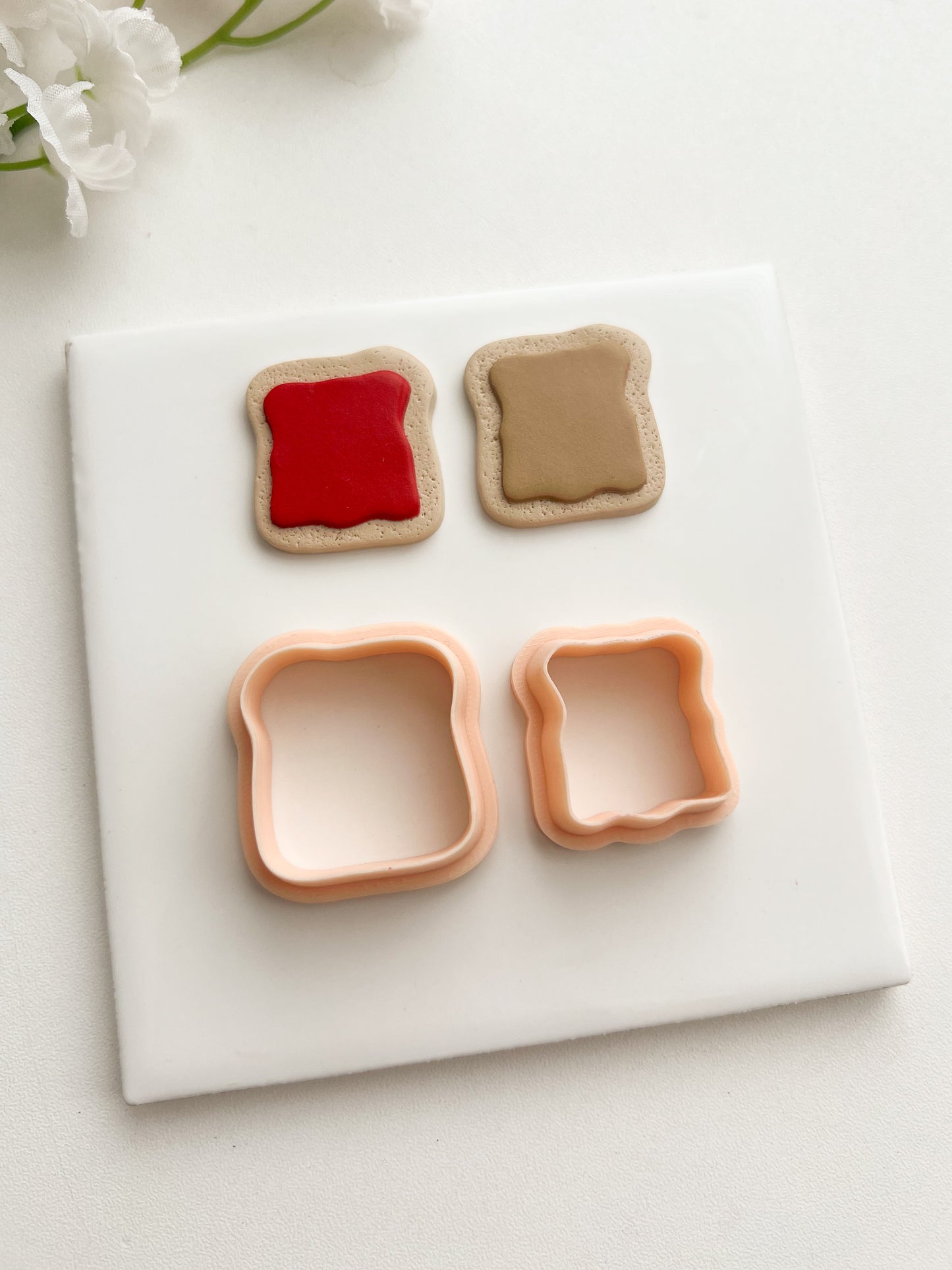 Toast Clay Cutter | Toast Polymer Clay Cutter for DIY Breakfast Earrings Food-Themed Jewelry and Handmade Whimsical Accessories