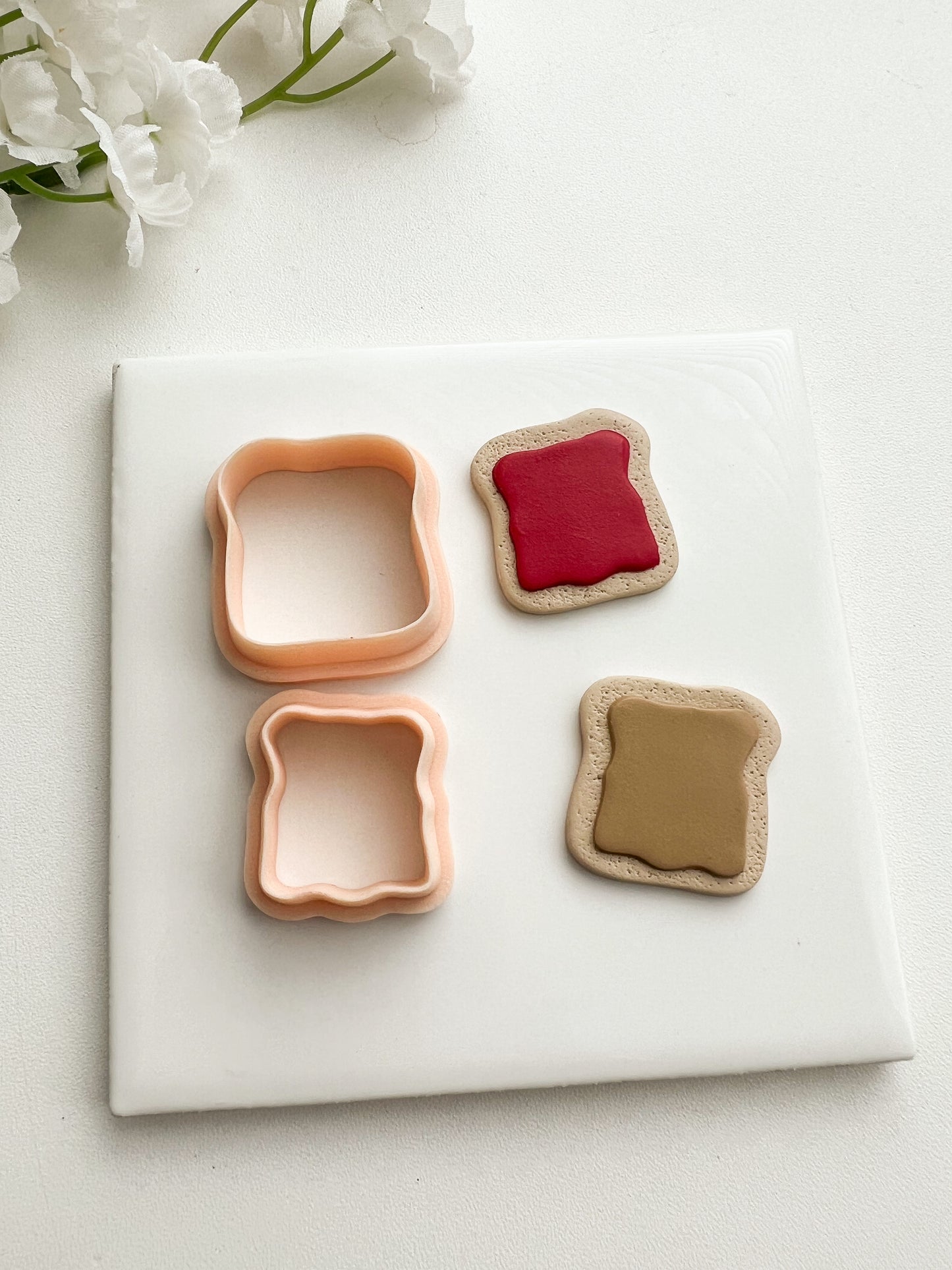 Toast Clay Cutter | Toast Polymer Clay Cutter for DIY Breakfast Earrings Food-Themed Jewelry and Handmade Whimsical Accessories