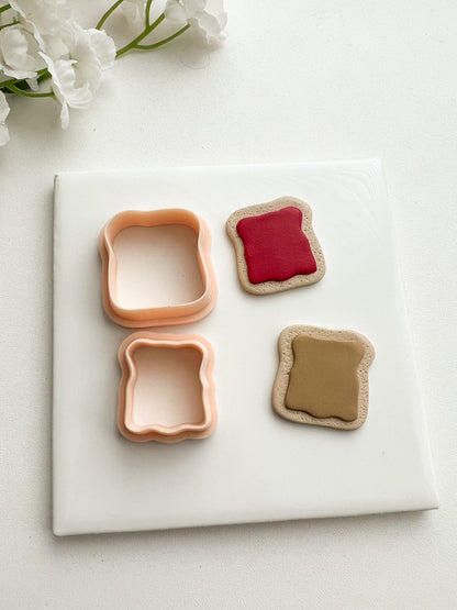 Toast Clay Cutter | Toast Polymer Clay Cutter for DIY Breakfast Earrings Food-Themed Jewelry and Handmade Whimsical Accessories