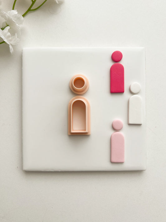 Basic Arch Dangle No. 1 Clay Cutter | Basic Arch Dangle No. 1 Polymer Clay Cutter for DIY Minimalist Earrings Simple-Themed Jewelry and Handmade Elegant Accessories