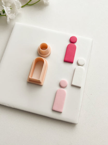 Basic Arch Dangle No. 1 Clay Cutter | Basic Arch Dangle No. 1 Polymer Clay Cutter for DIY Minimalist Earrings Simple-Themed Jewelry and Handmade Elegant Accessories