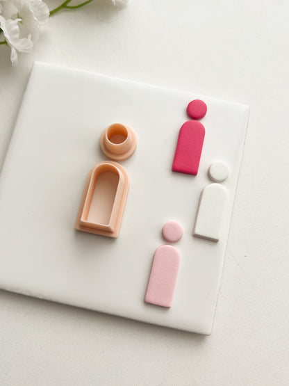 Basic Arch Dangle No. 1 Clay Cutter | Basic Arch Dangle No. 1 Polymer Clay Cutter for DIY Minimalist Earrings Simple-Themed Jewelry and Handmade Elegant Accessories