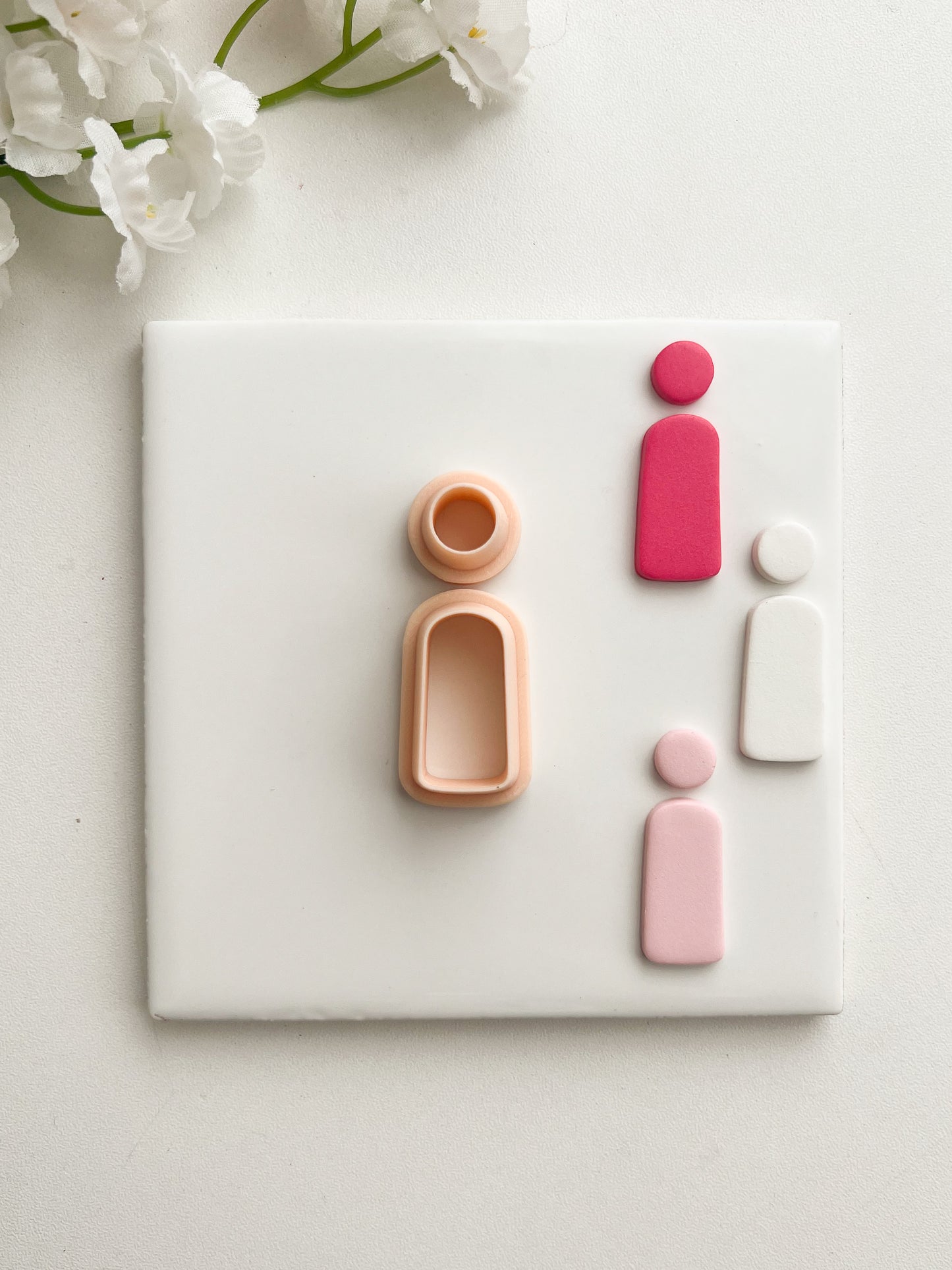 Basic Arch Dangle No. 2 Clay Cutter | Basic Arch Dangle No. 2 Polymer Clay Cutter for DIY Simple Earrings Modern-Themed Jewelry and Handmade Elegant Accessories