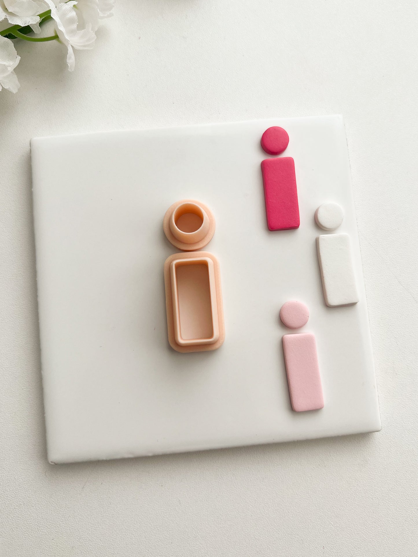 Rounded Rectangle Dangle Clay Cutter | Rounded Rectangle Dangle Polymer Clay Cutter for DIY Modern Earrings Geometric Jewelry and Handmade Accessories