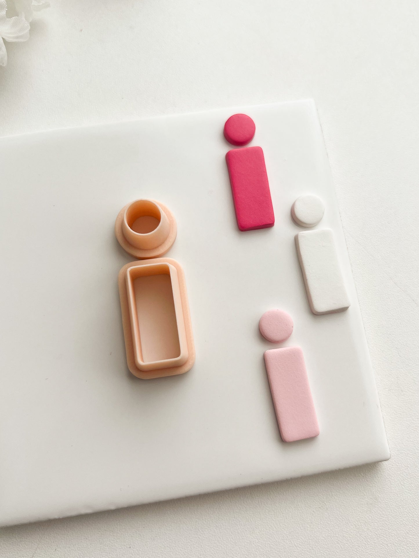 Rounded Rectangle Dangle Clay Cutter | Rounded Rectangle Dangle Polymer Clay Cutter for DIY Modern Earrings Geometric Jewelry and Handmade Accessories