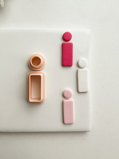 Rounded Rectangle Dangle Clay Cutter | Rounded Rectangle Dangle Polymer Clay Cutter for DIY Modern Earrings Geometric Jewelry and Handmade Accessories