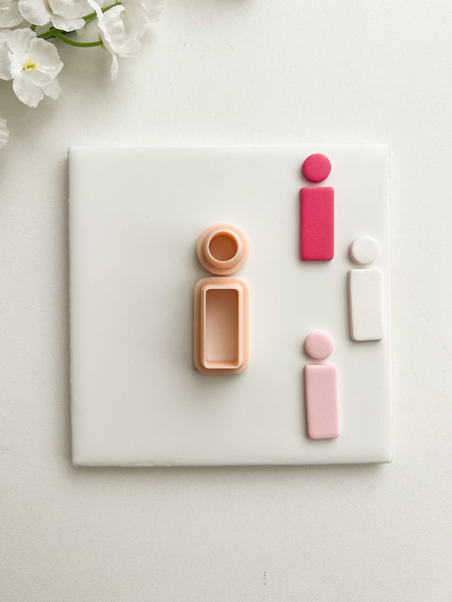 Rounded Rectangle Dangle Clay Cutter | Rounded Rectangle Dangle Polymer Clay Cutter for DIY Modern Earrings Geometric Jewelry and Handmade Accessories