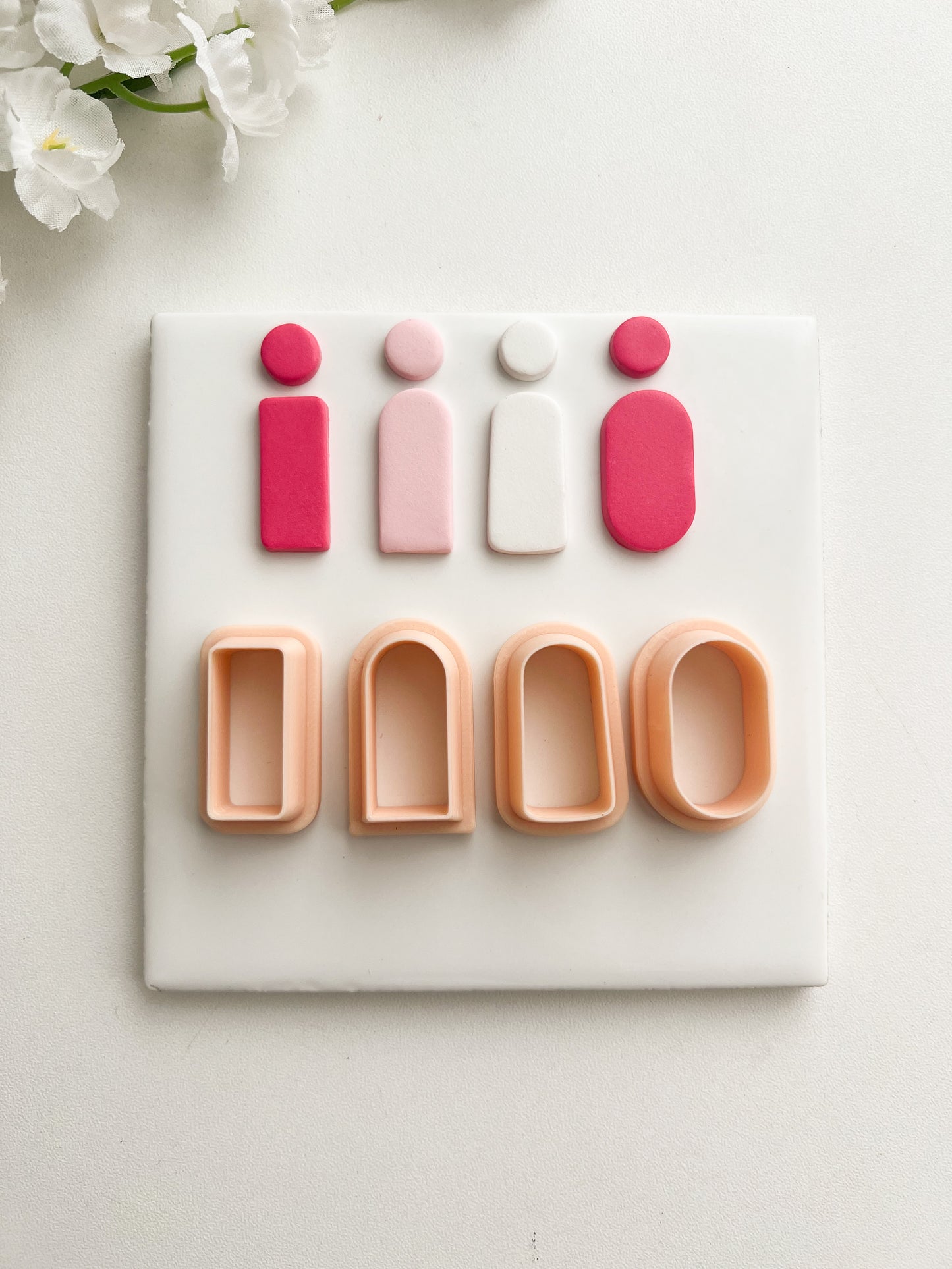 Rounded Arch Dangle Set Clay Cutters | Rounded Arch Dangle Set Polymer Clay Cutters for DIY Minimalist Earrings Geometric-Themed Jewelry and Handmade Modern Accessories