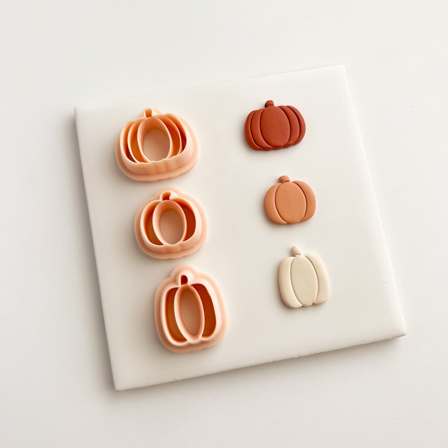 Pumpkin Trio Clay Cutter | Halloween Pumpkin Polymer Clay Cutter for Fall Earrings and Baking