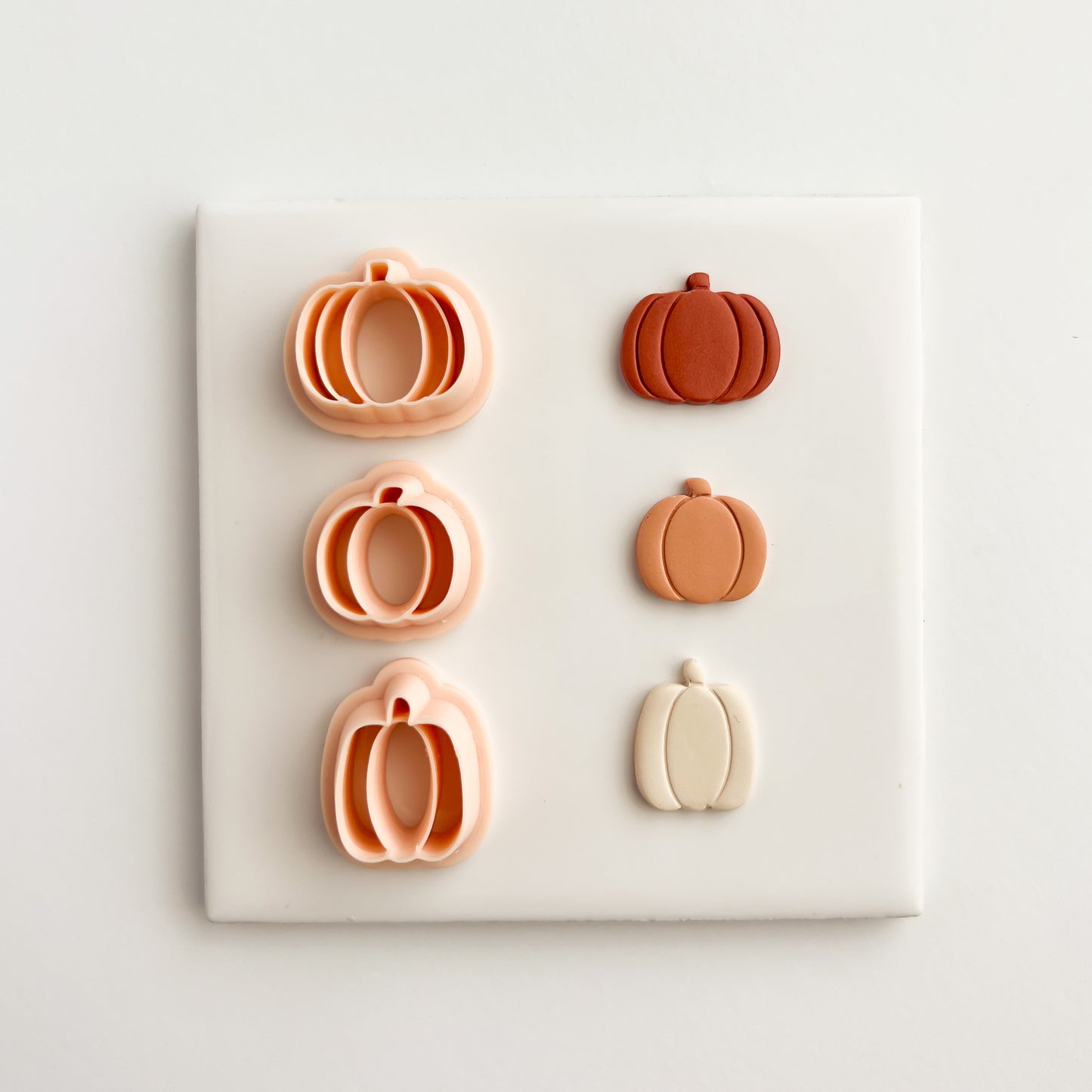 Pumpkin Trio Clay Cutter | Halloween Pumpkin Polymer Clay Cutter for Fall Earrings and Baking