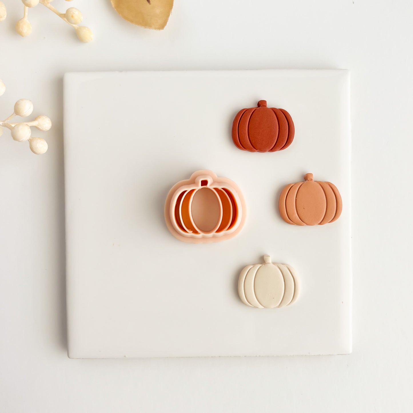 Pumpkin No. 4 Clay Cutter | Halloween Pumpkin Polymer Clay Cutter for DIY Earrings and Crafts