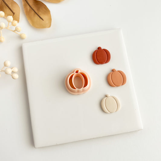 Pumpkin No. 3 Clay Cutter | Fall-Themed Pumpkin Polymer Clay Cutter for Jewelry and Decorations