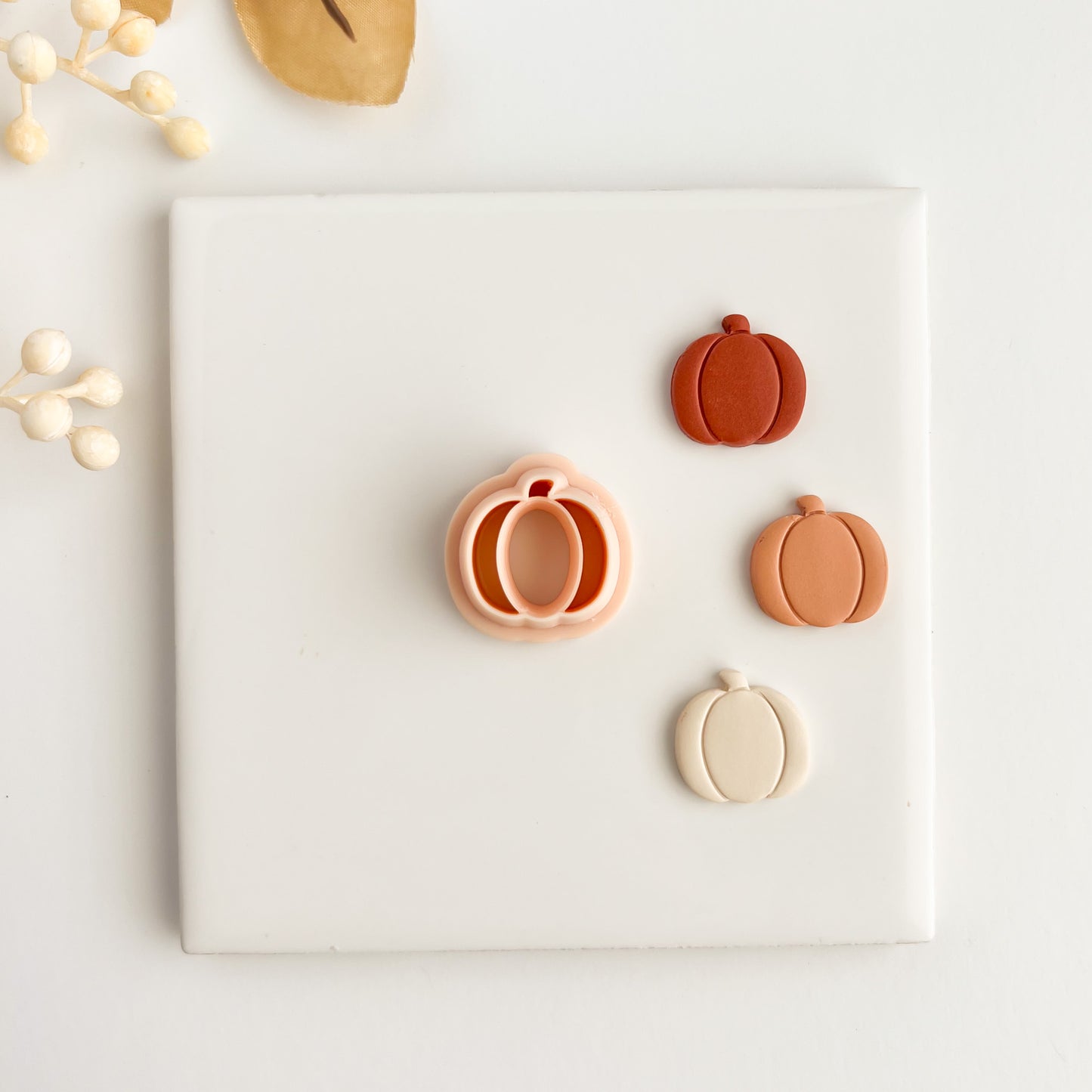 Pumpkin No. 3 Clay Cutter | Fall-Themed Pumpkin Polymer Clay Cutter for Jewelry and Decorations