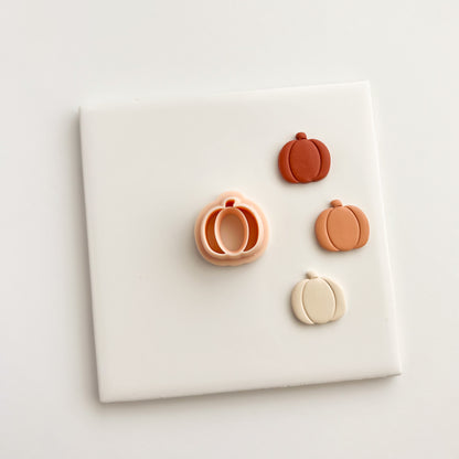 Pumpkin No. 3 Clay Cutter | Fall-Themed Pumpkin Polymer Clay Cutter for Jewelry and Decorations