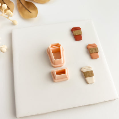 To Go Latte Clay Cutter | Coffee Cup Polymer Clay Cutter for DIY Earrings, Barista Gifts, and Crafts