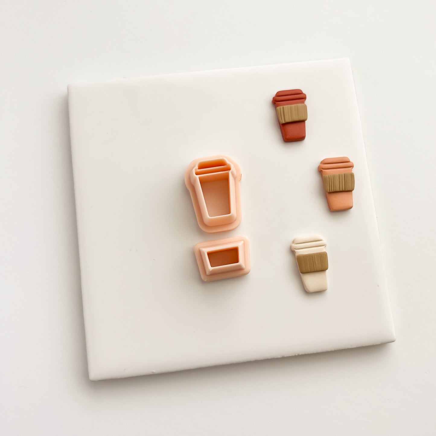 To Go Latte Clay Cutter | Coffee Cup Polymer Clay Cutter for DIY Earrings, Barista Gifts, and Crafts