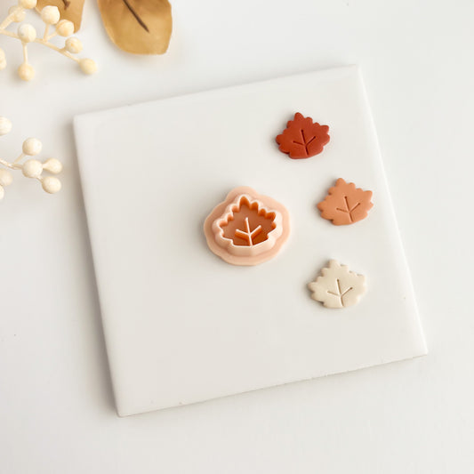 Maple Leaf No. 2 Clay Cutter | Fall Maple Leaf Polymer Clay Cutter for Earrings DIY Autumn Crafts Handmade Jewelry Making