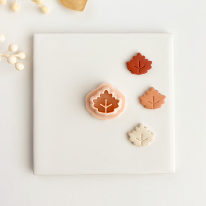 Maple Leaf No. 2 Clay Cutter | Fall Maple Leaf Polymer Clay Cutter for Earrings DIY Autumn Crafts Handmade Jewelry Making
