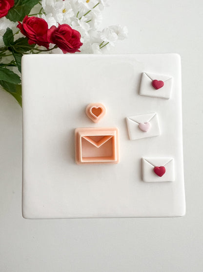 Love Letter No. 2 Clay Cutter | Love Letter No. 2 Polymer Clay Cutter for DIY Valentine Earrings Love-Themed Jewelry and Handmade Romantic Accessories