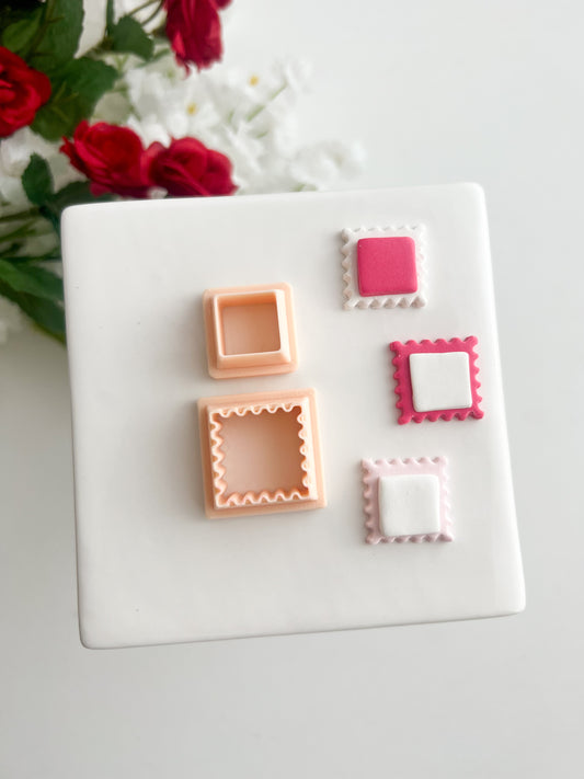 Valentine Postage Stamp Clay Cutter | Valentine Postage Stamp Polymer Clay Cutter for DIY Love-Themed Earrings Romantic Jewelry and Handmade Valentine Accessories