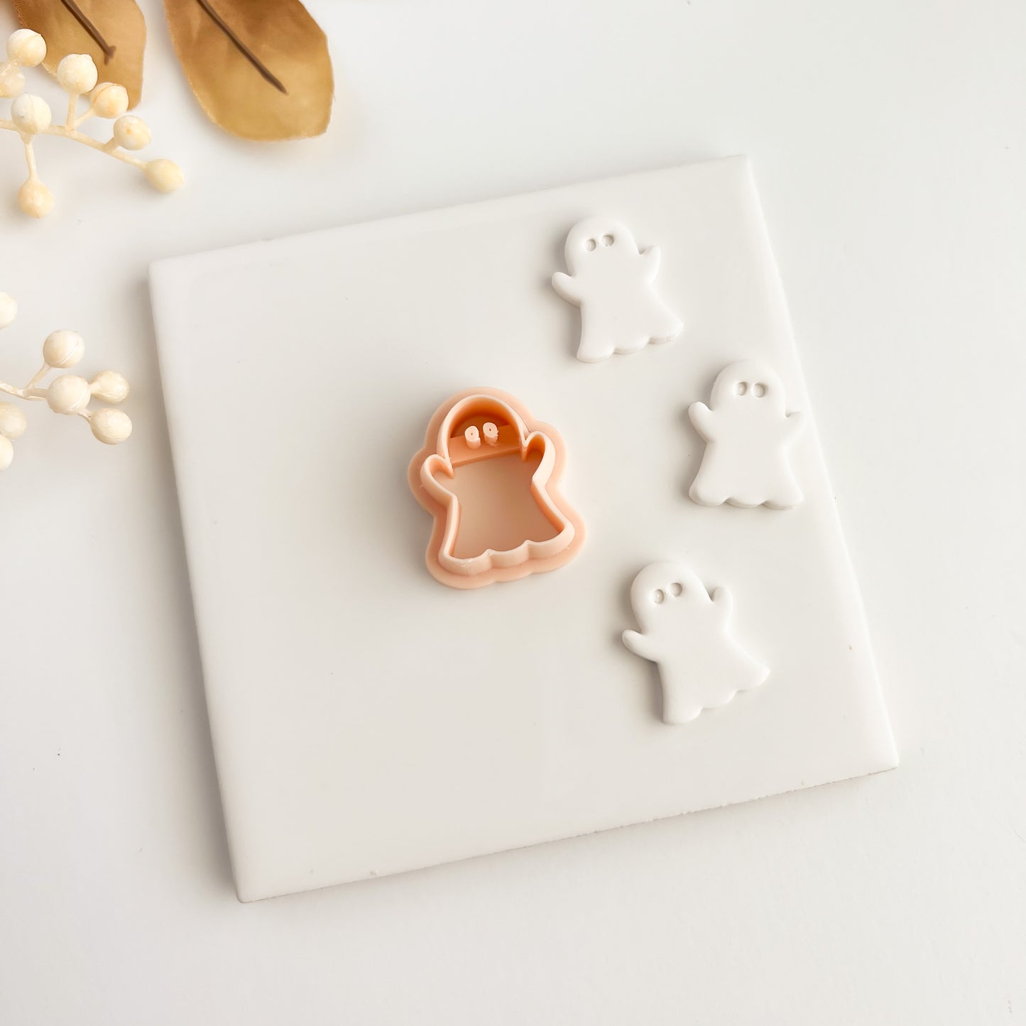 Ghost No. 3 Clay Cutter | Ghost No. 3 Polymer Clay Cutter for DIY Spooky Earrings Halloween Jewelry and Horror Crafting