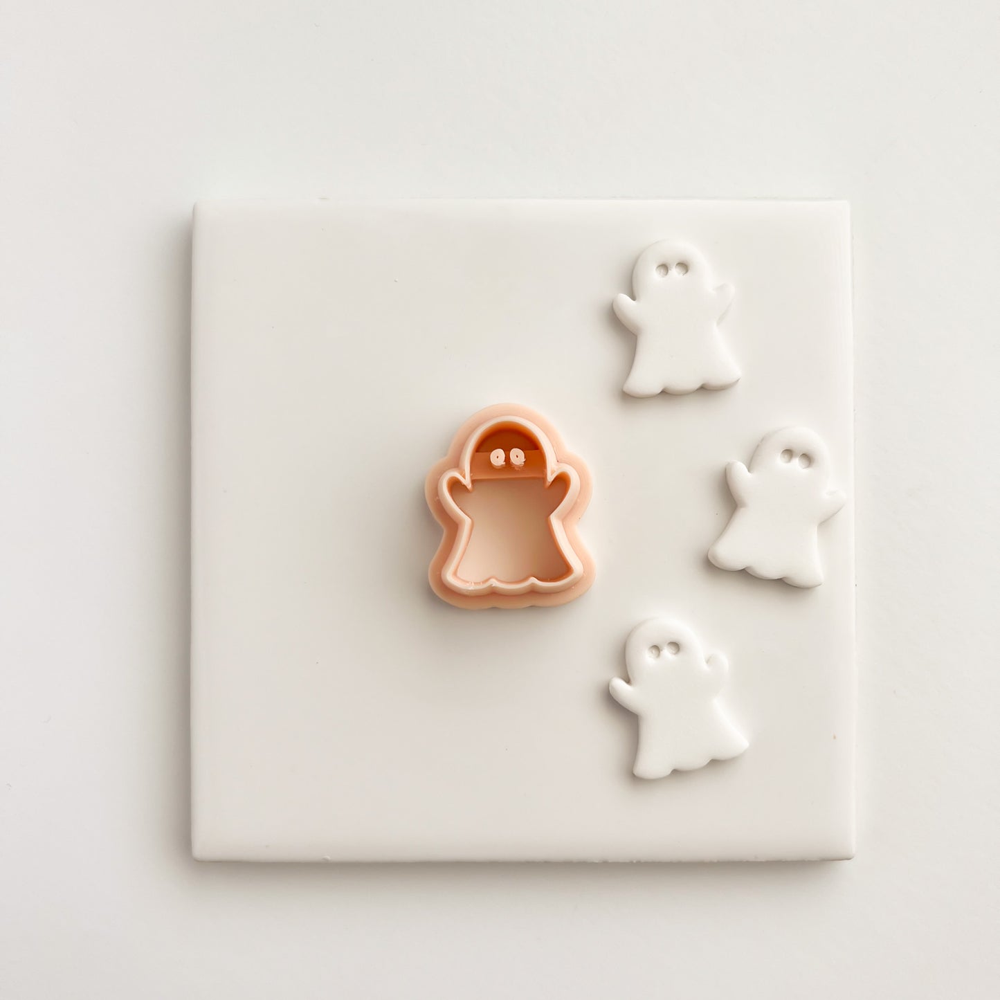 Ghost No. 3 Clay Cutter | Ghost No. 3 Polymer Clay Cutter for DIY Spooky Earrings Halloween Jewelry and Horror Crafting