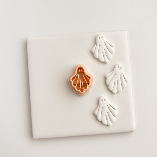 Ghost No. 4 Clay Cutter | Ghost No. 4 Polymer Clay Cutter for DIY Halloween Jewelry Spooky Earrings and Ghost-Themed Crafts