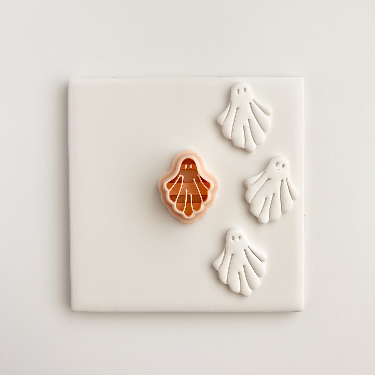 Ghost No. 4 Clay Cutter | Ghost No. 4 Polymer Clay Cutter for DIY Halloween Jewelry Spooky Earrings and Ghost-Themed Crafts