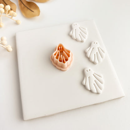 Ghost No. 4 Clay Cutter | Ghost No. 4 Polymer Clay Cutter for DIY Halloween Jewelry Spooky Earrings and Ghost-Themed Crafts