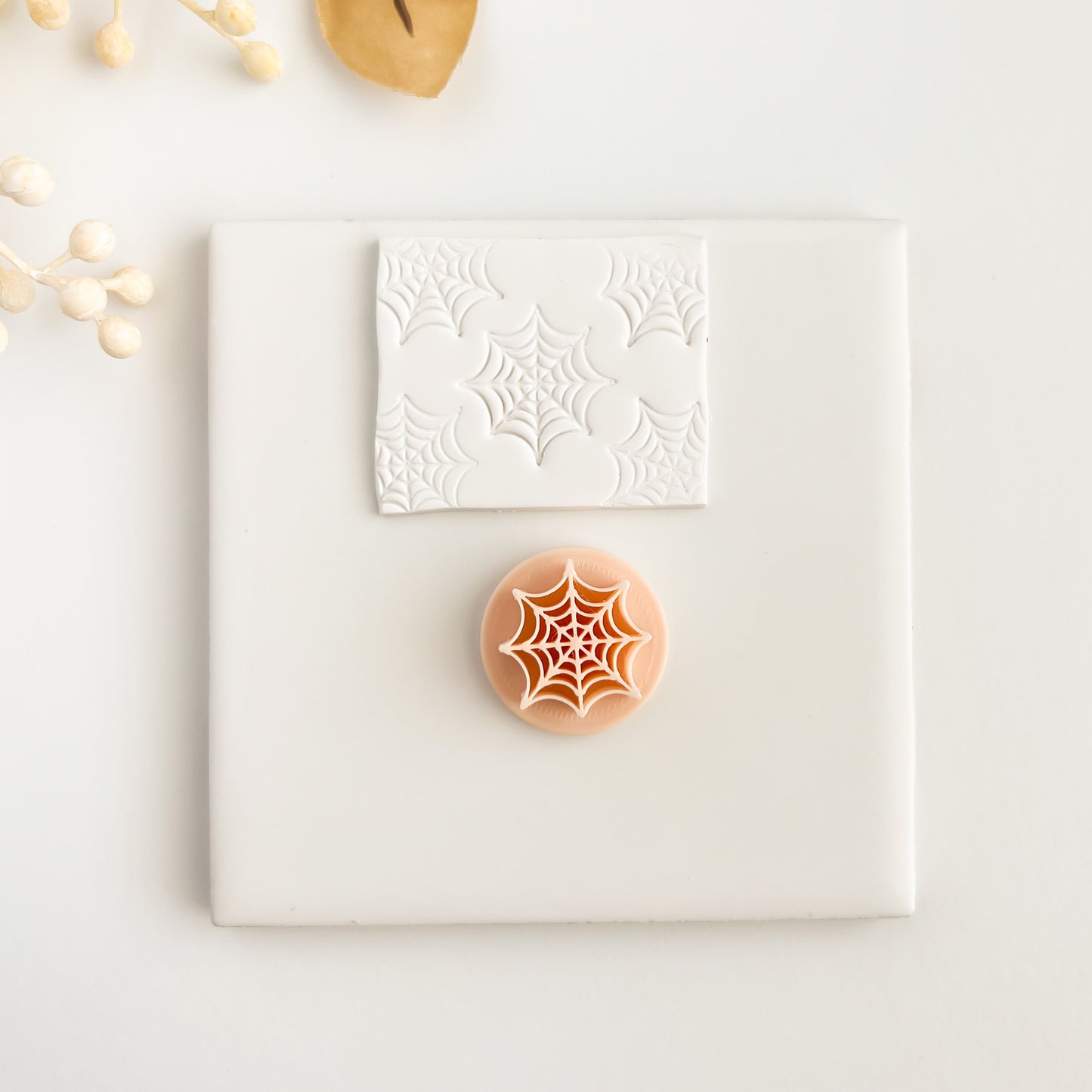 Spiderweb Stamp | Halloween Spiderweb Polymer Clay Stamp for Earrings and Clay Jewelry