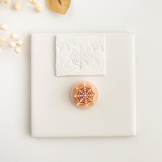 Spiderweb Stamp | Halloween Spiderweb Polymer Clay Stamp for Earrings and Clay Jewelry