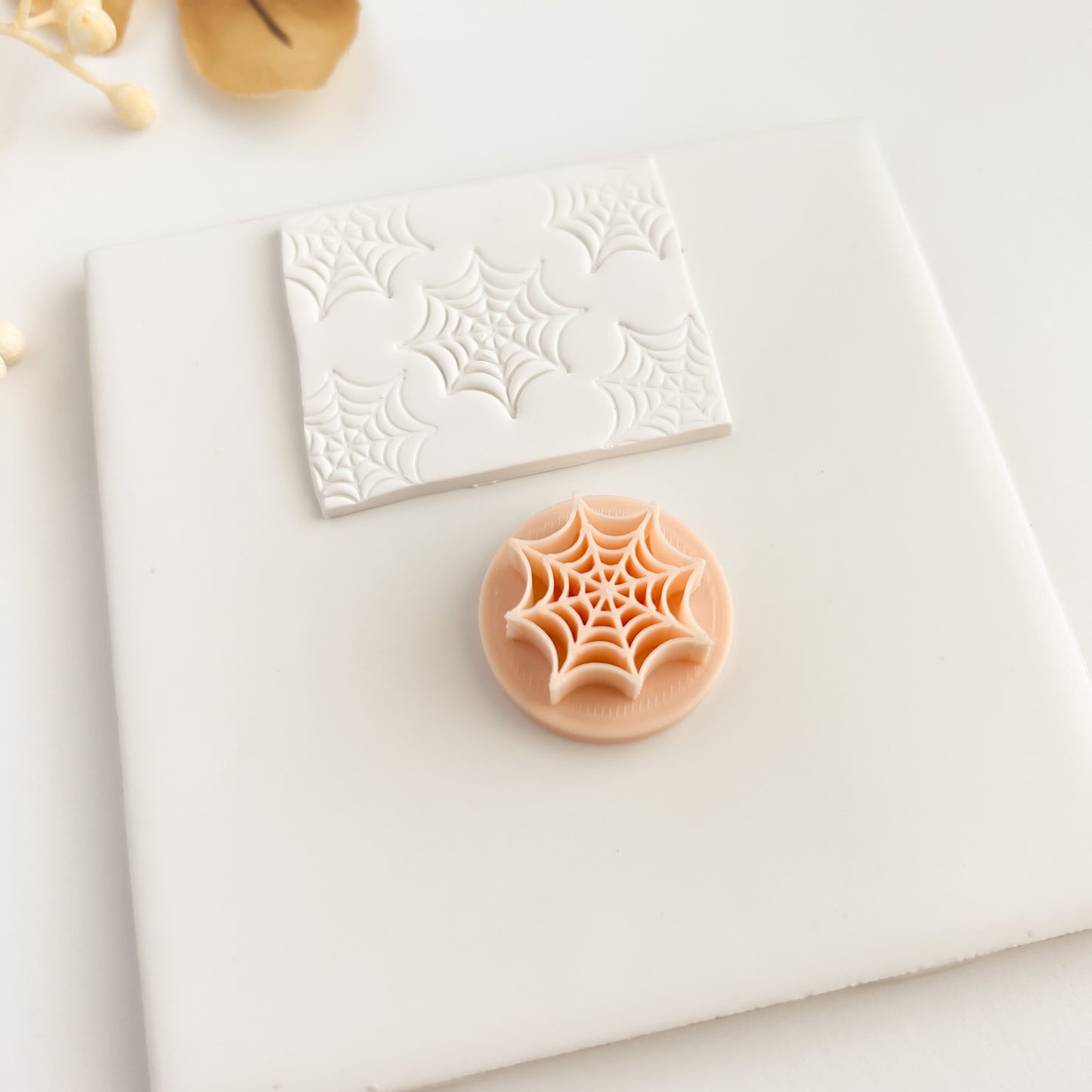 Spiderweb Stamp | Halloween Spiderweb Polymer Clay Stamp for Earrings and Clay Jewelry