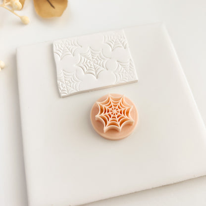Spiderweb Stamp | Halloween Spiderweb Polymer Clay Stamp for Earrings and Clay Jewelry