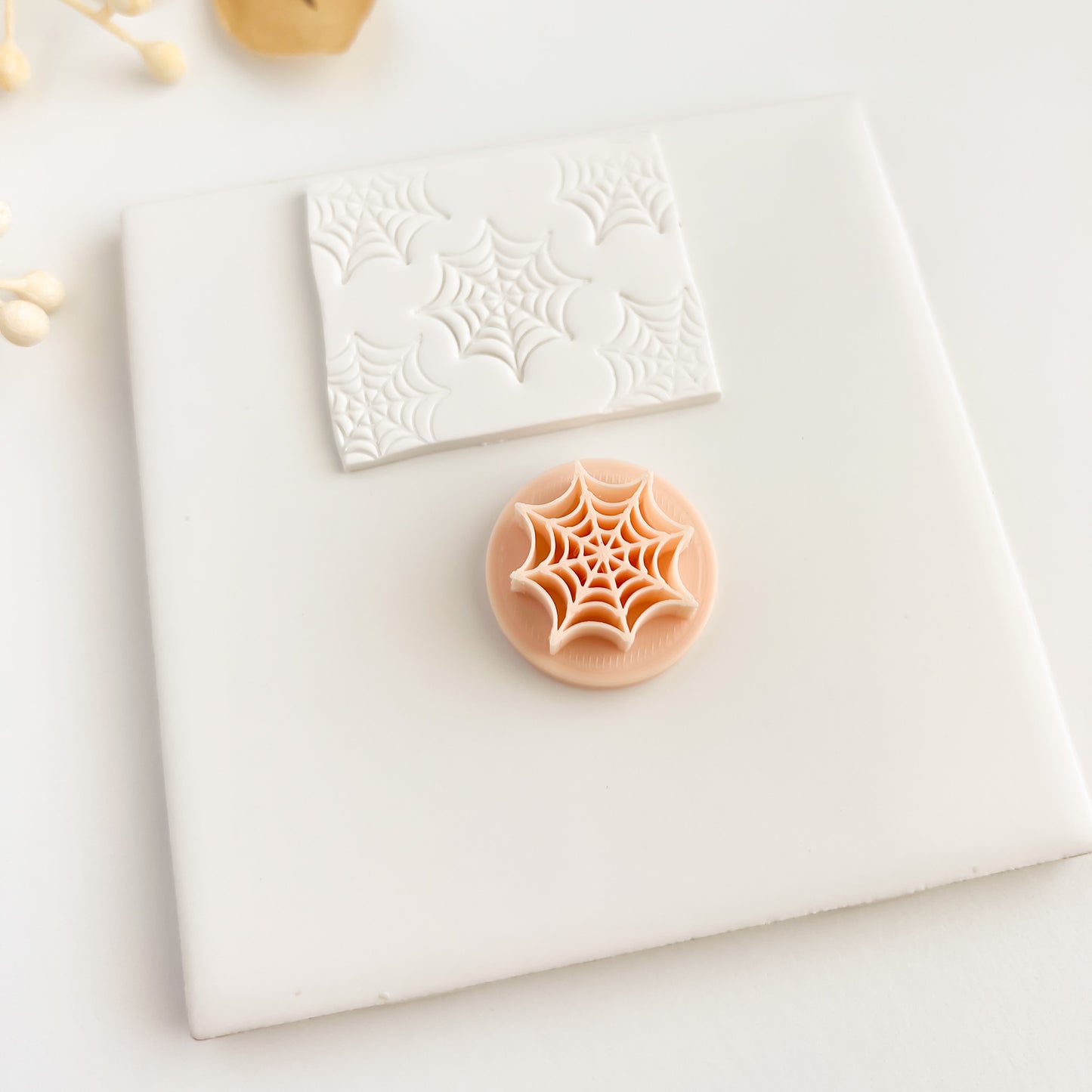 Spiderweb Stamp | Halloween Spiderweb Polymer Clay Stamp for Earrings and Clay Jewelry
