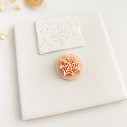 Spiderweb Stamp | Halloween Spiderweb Polymer Clay Stamp for Earrings and Clay Jewelry