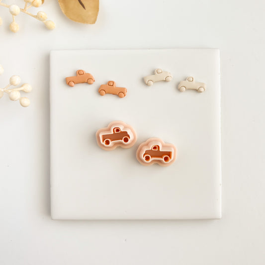 Truck Stud Clay Cutter | Mini Truck Polymer Clay Cutter for DIY Earrings, Jewelry, and Crafts