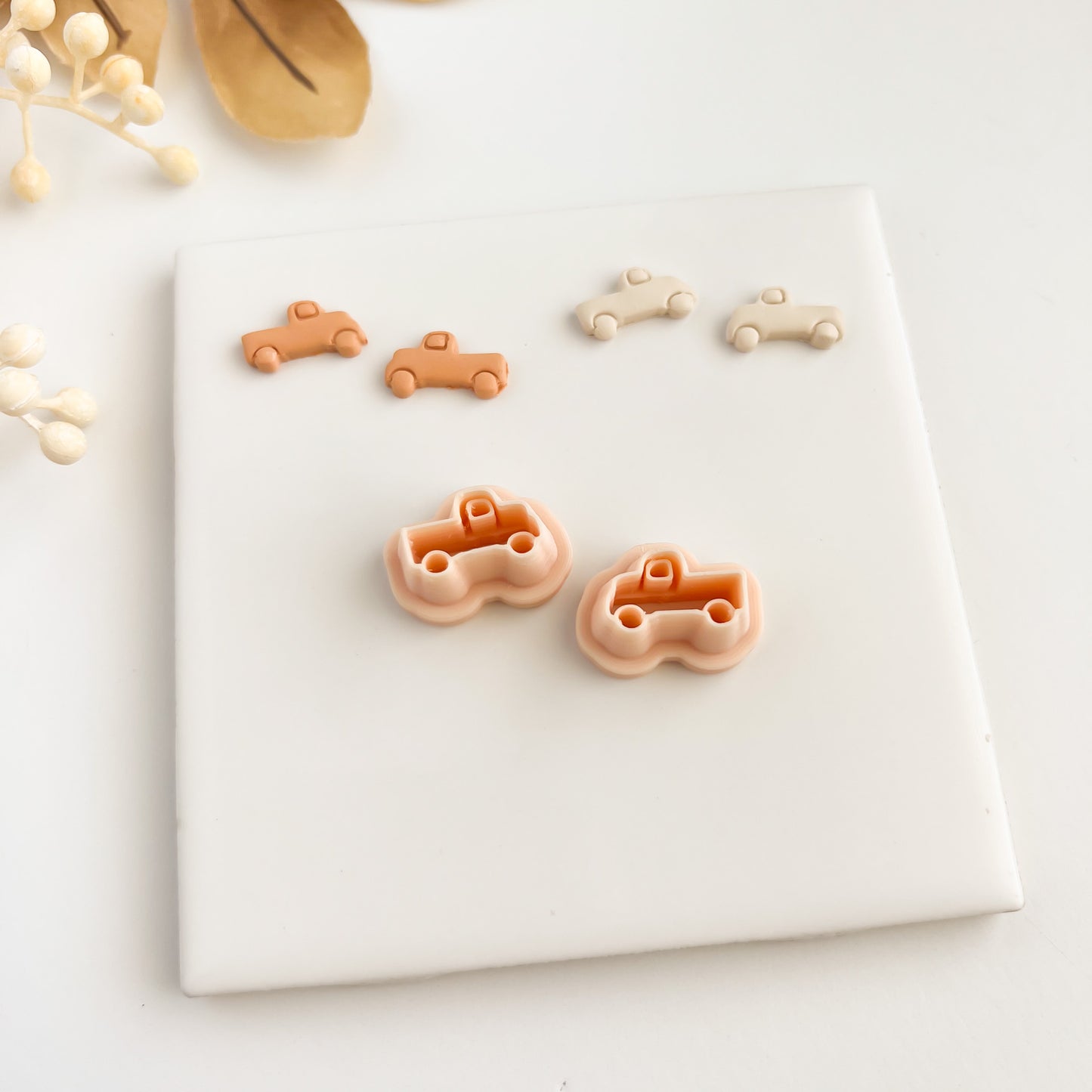 Truck Stud Clay Cutter | Mini Truck Polymer Clay Cutter for DIY Earrings, Jewelry, and Crafts